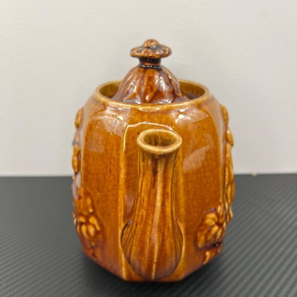 Bennington Rockingham REBEKAH AT THE WELL Glazed Stoneware Teapot Pottery - Picture 5 of 12